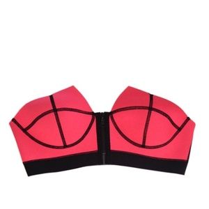 A.T.G. (aka N.L.P.) zip front neoprene bikini top
